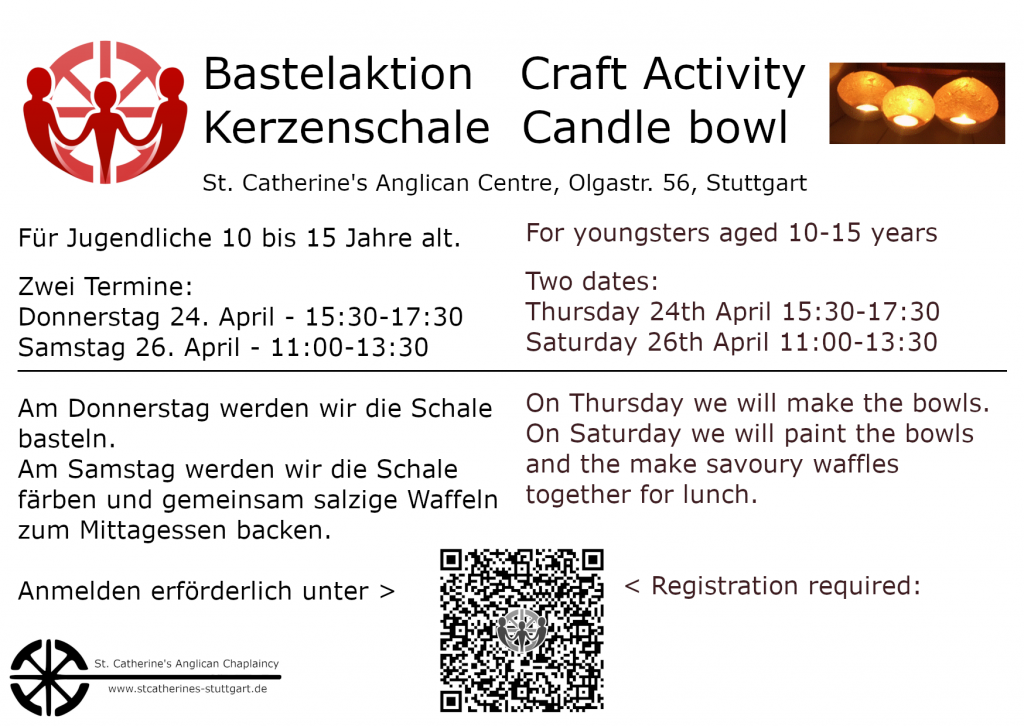 Bastelaktion für 10-15 jährige Register via website