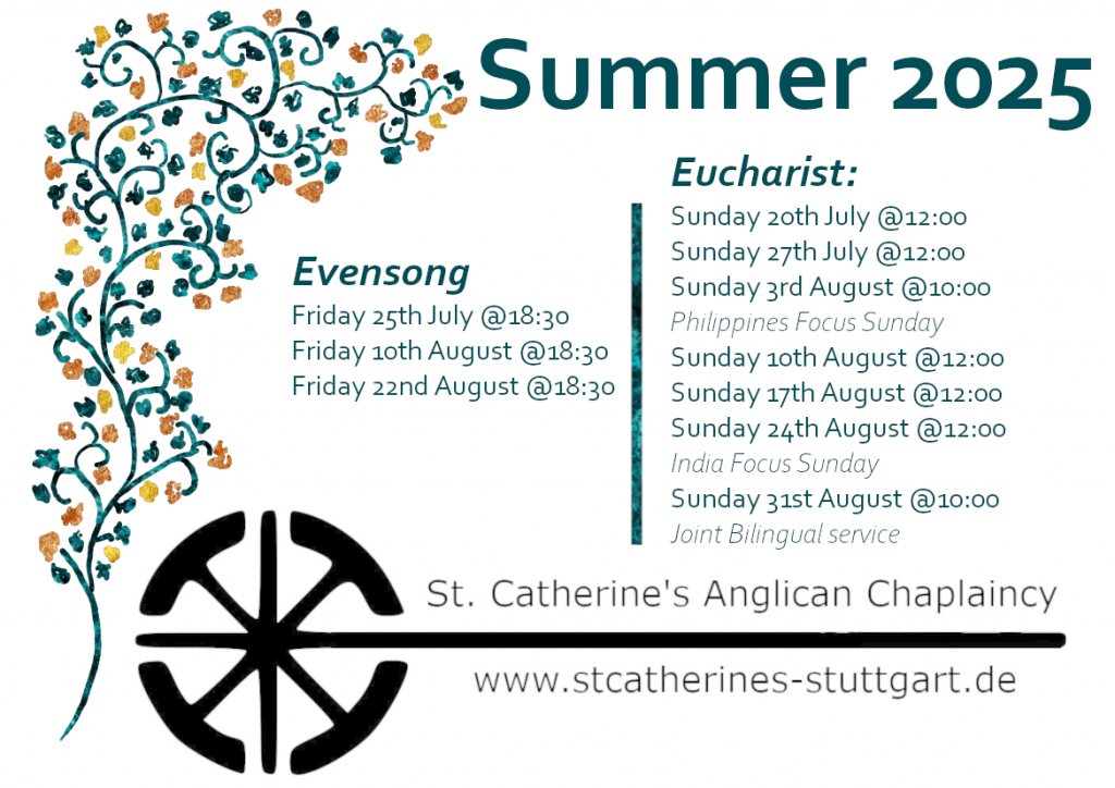 Services 2nd & 4th Friday in month Evensong 18:30 Sundays @12:00 except first Sunday @10:00